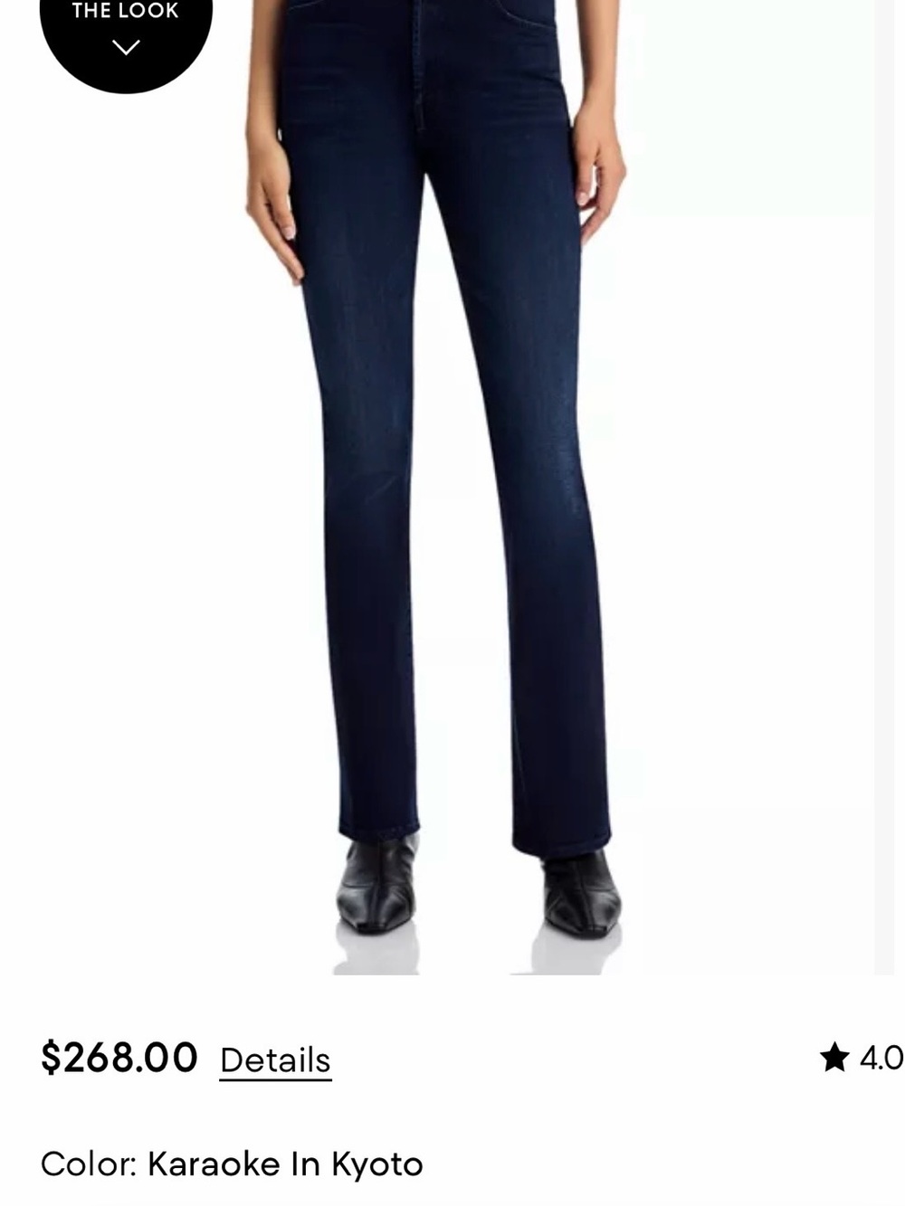 MOTHER Boot-Cut Jeans in Karaoke In Kyoto Dark Indigo